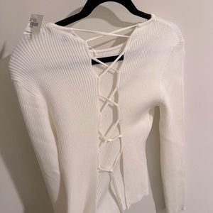 Tie back sweater